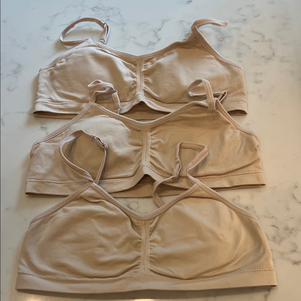 Girls size L Maidenform tan Bralette - Pack of 3